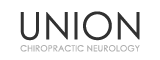 Union Chiropractic Neurology scrolling row logo, it is black and grey.